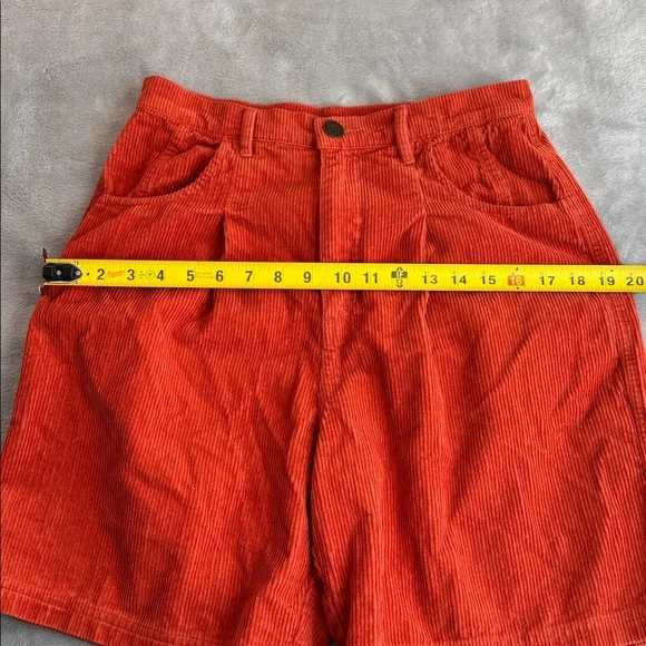 Lucy & Yak Bonnie Organic Corduroy Shorts Orange Size W29-W30 - Picture 14 of 15